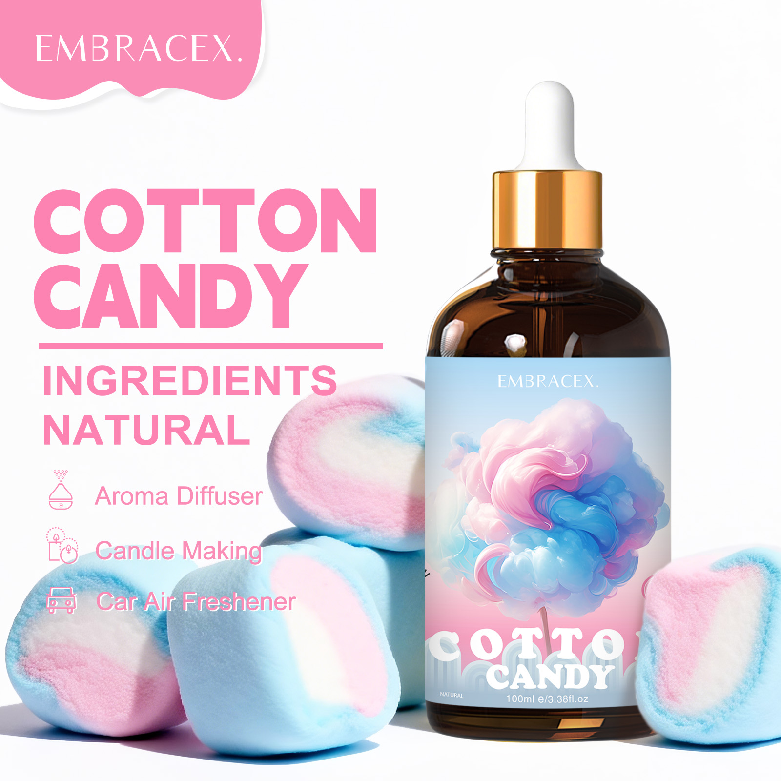 100ml Cotton Candy Essential O - Candle Supplies Free Shipping recension och pris
