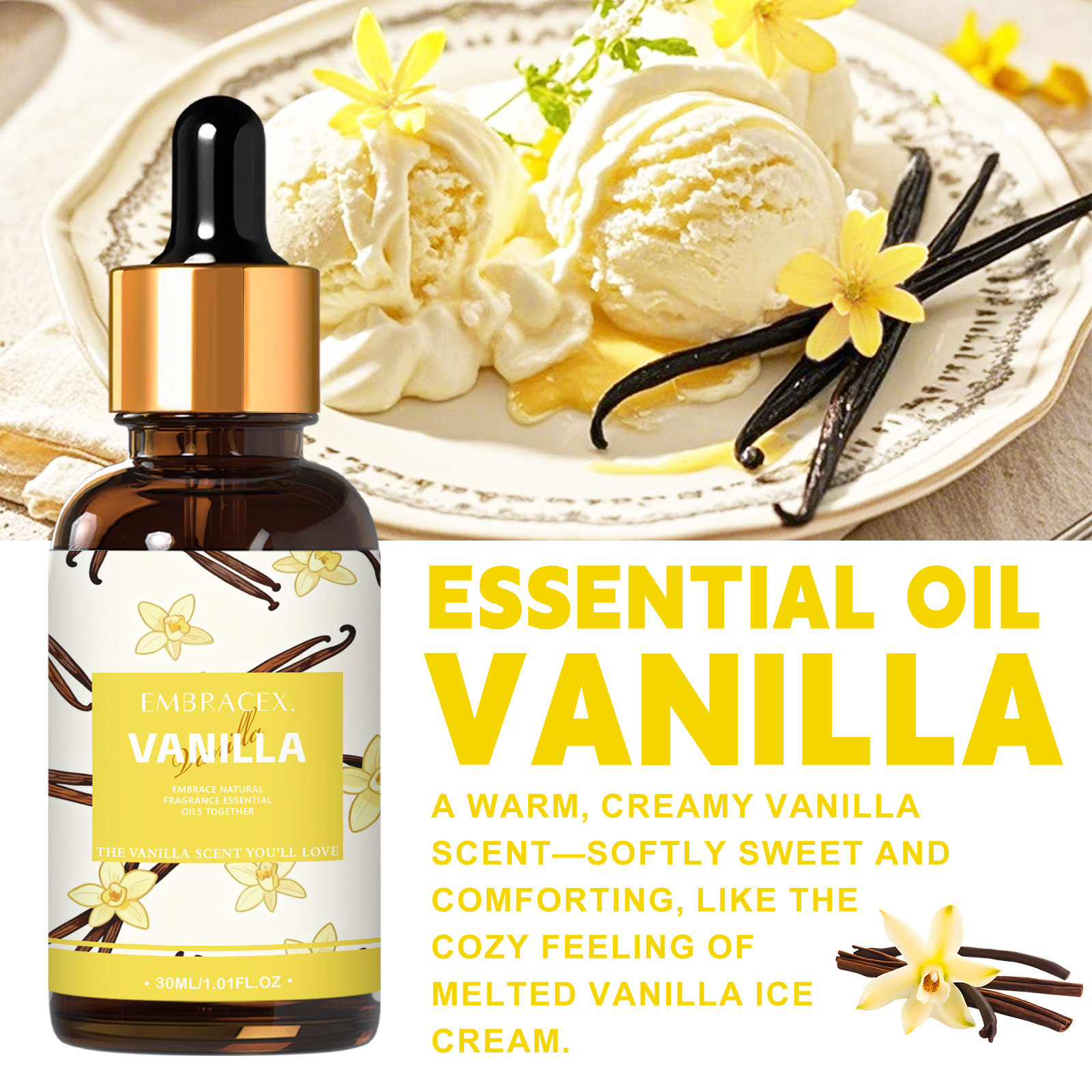 30ml Vanilla Essential Oil Per - Candle Supplies Free Shipping recension och pris