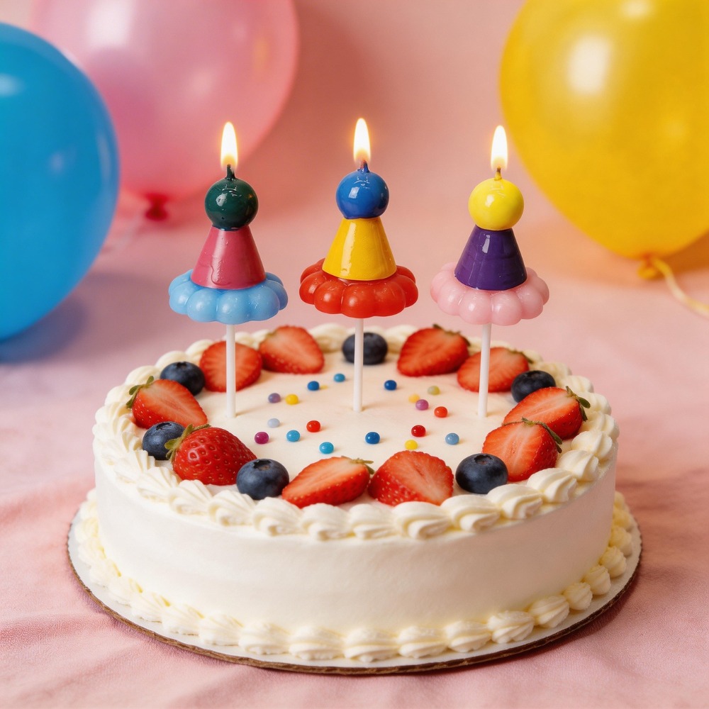 3PCS Party Hat Birthday Candle - Candle Supplies Free Shipping recension och pris