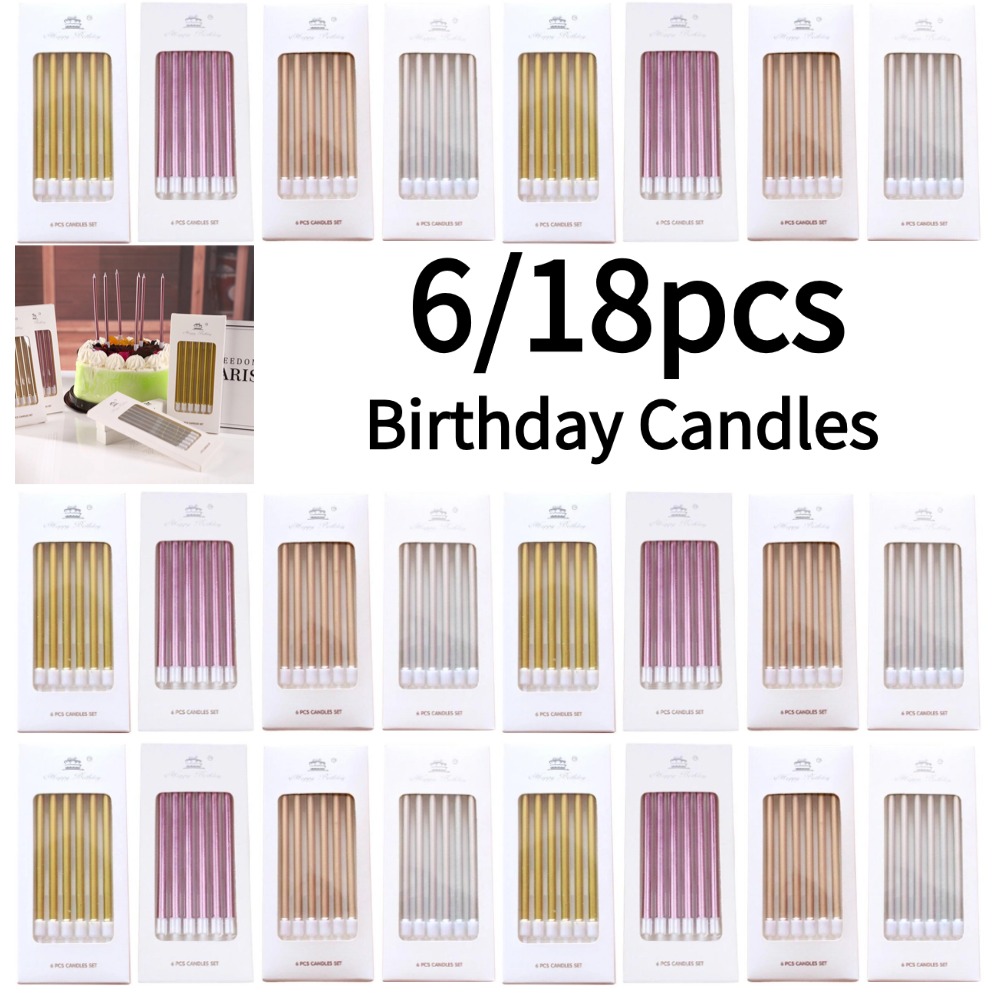 6/18pcs Metal Gold Silver Birt - Candle Supplies Free Shipping recension och pris