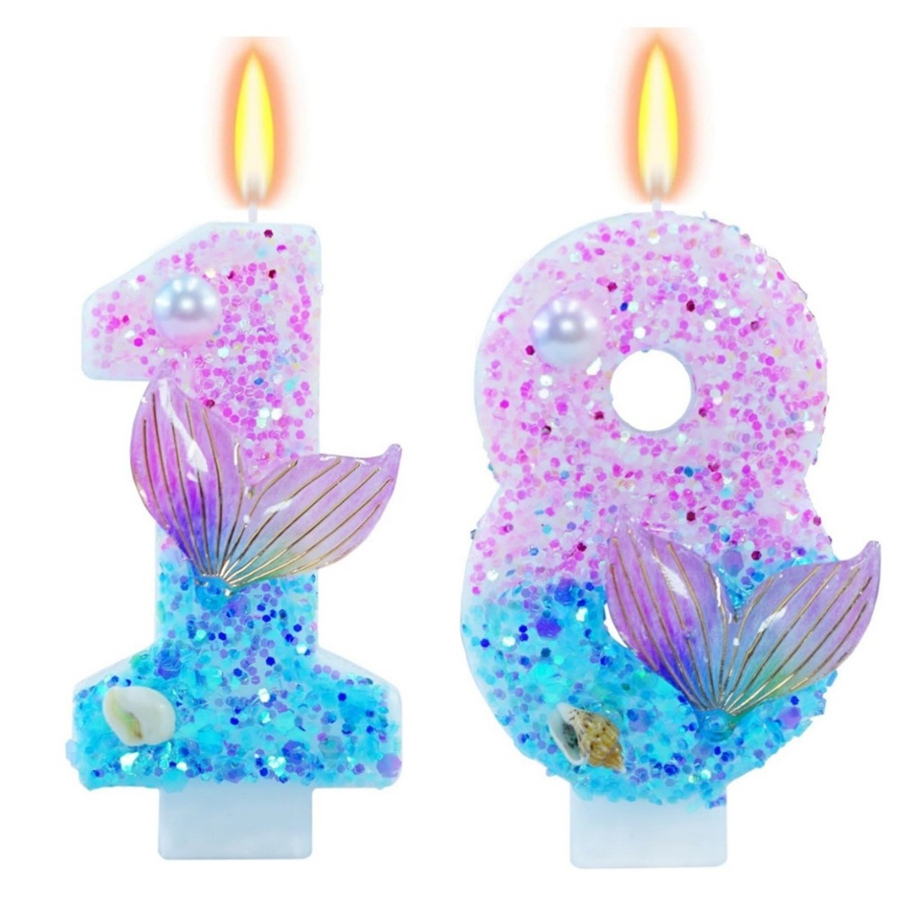 Mermaid Themed Birthday Candle - Candle Supplies Free Shipping recension och pris