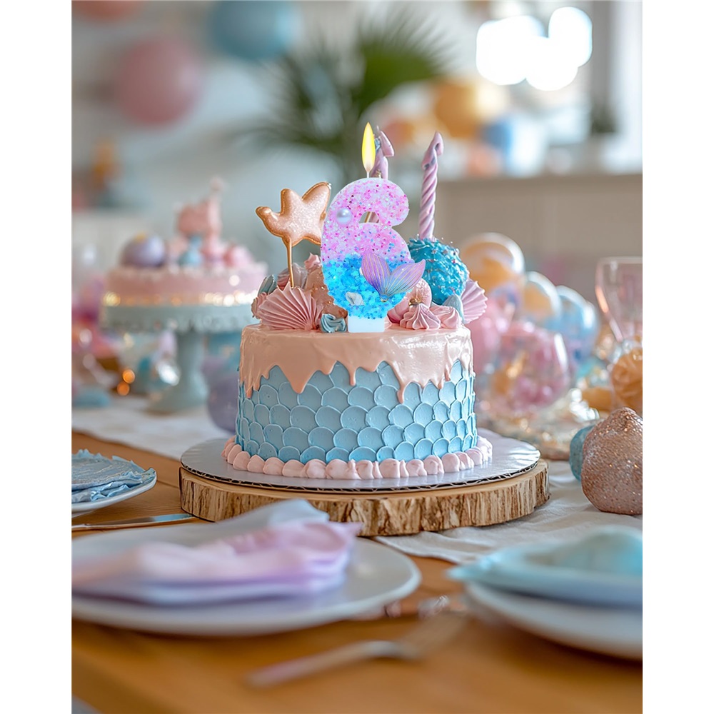 Mermaid Themed Birthday Candle - Candle Supplies Free Shipping recension och pris