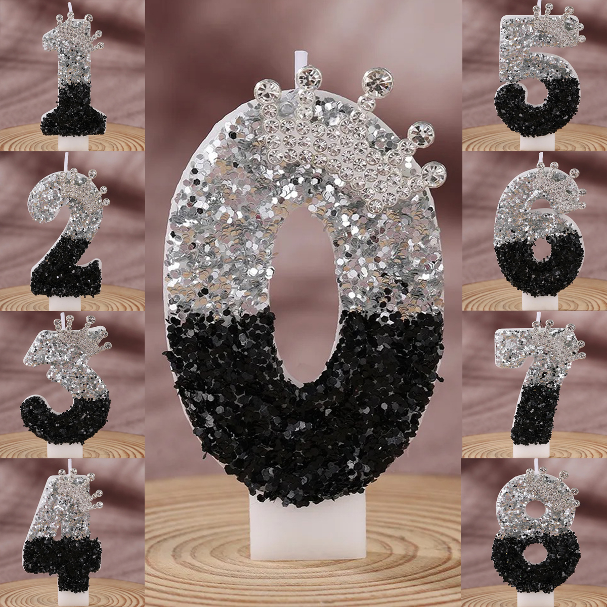 Black Silver Gradient Crown Ha - Candle Supplies Free Shipping recension och pris