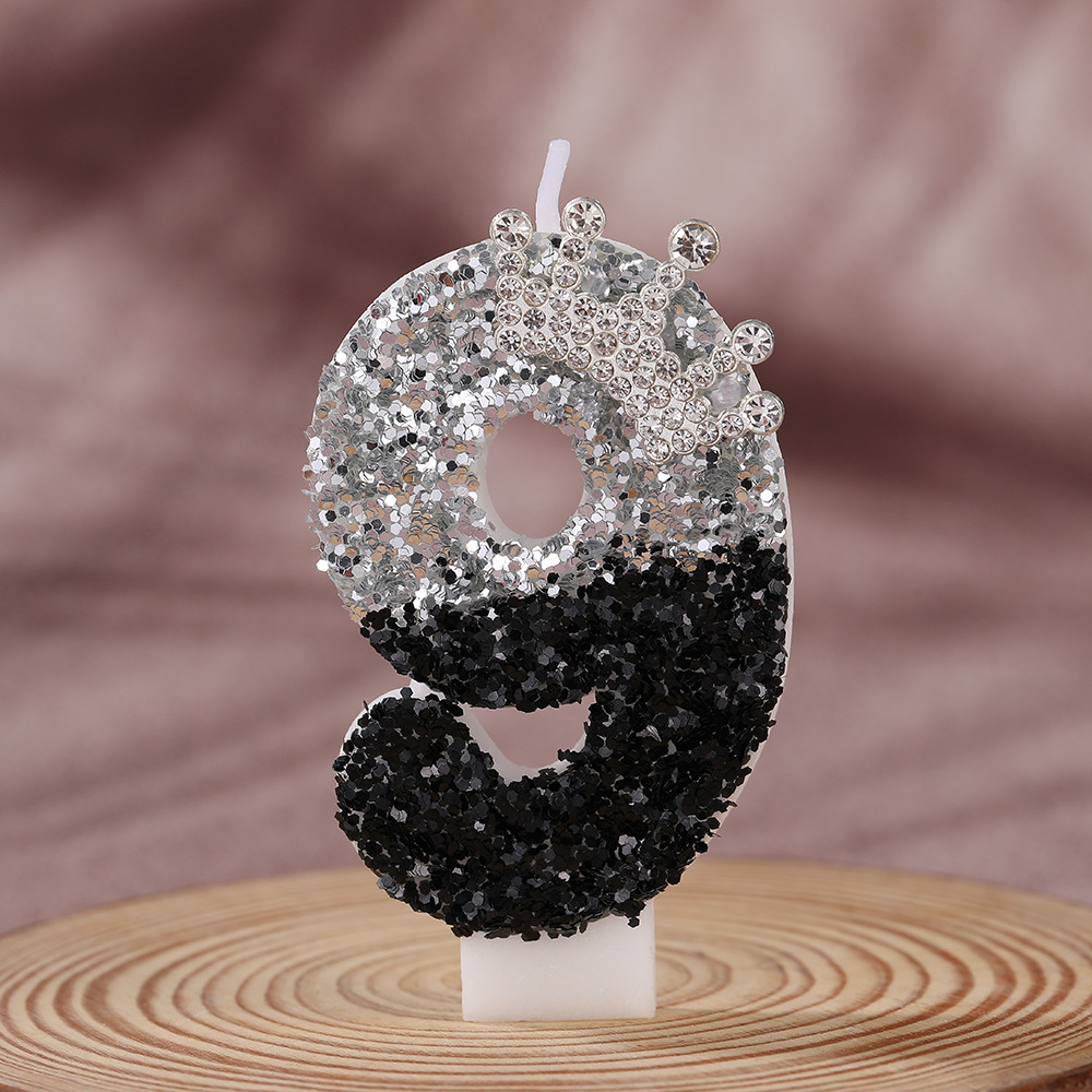 Black Silver Gradient Crown Ha - Candle Supplies Free Shipping recension och pris